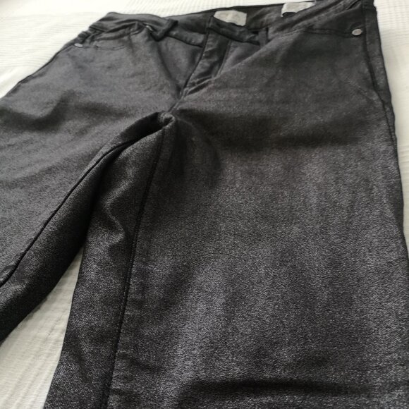 Black Silver Sofia Vergara Jeans Skinny Ankle Cheville Ultra Mince Denim Pants - Picture 3 of 8